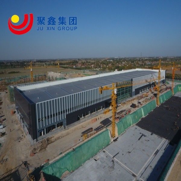 Bangunan Logam Superior Hangar Struktur Prefab Dengan Besi Mezzanine Lantai Bangunan Struktur Baja