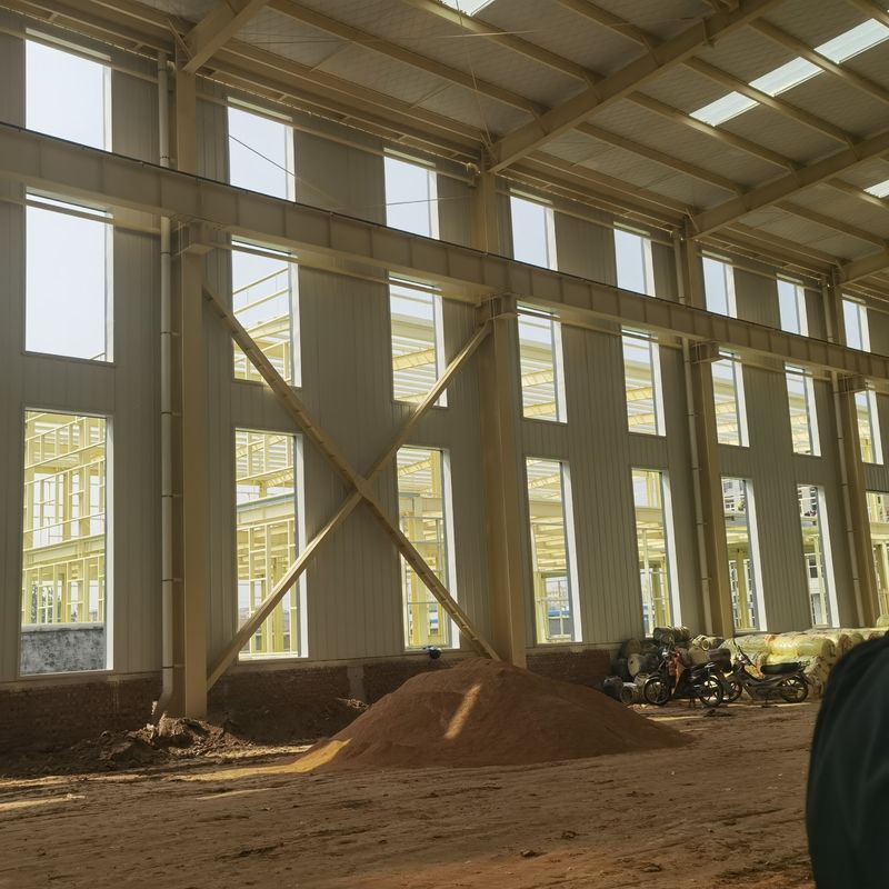 Gedung Struktur Baja Industri Anti-korosif Jangkauan Besar