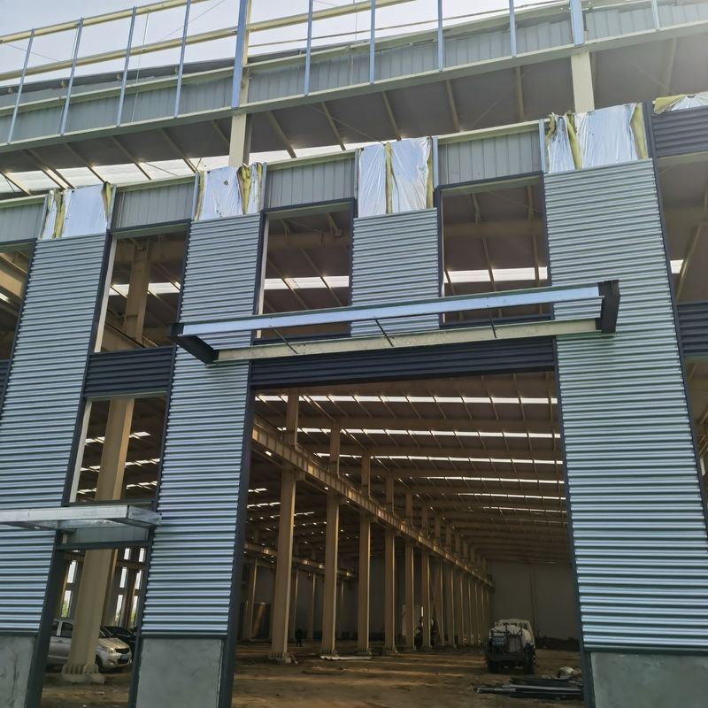 Struktur Baja Bangunan Pabrik Prefabrikasi Modular / Low Cost Industrial Workshop Shed