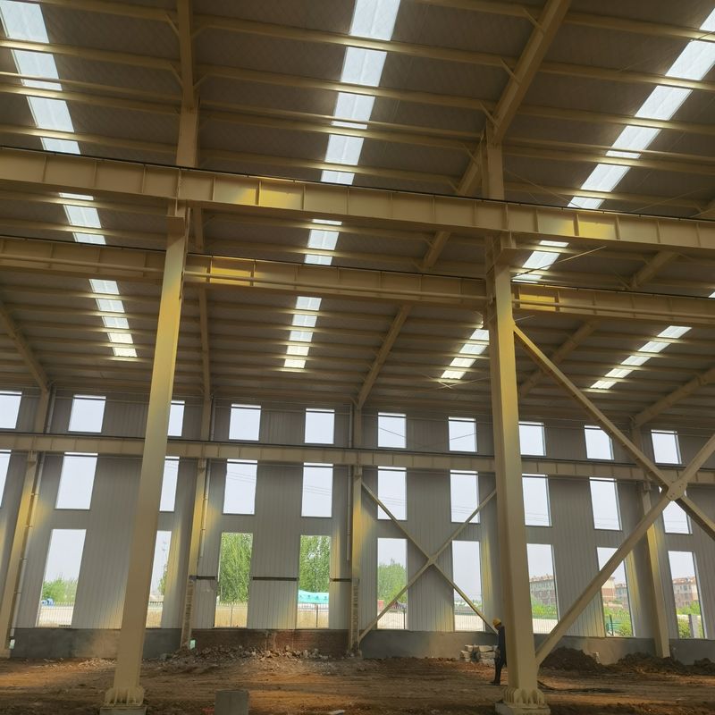 China Pabrik Lokakarya Struktur Baja Disesuaikan Galvanized Prefabricated Truss Beam Harga