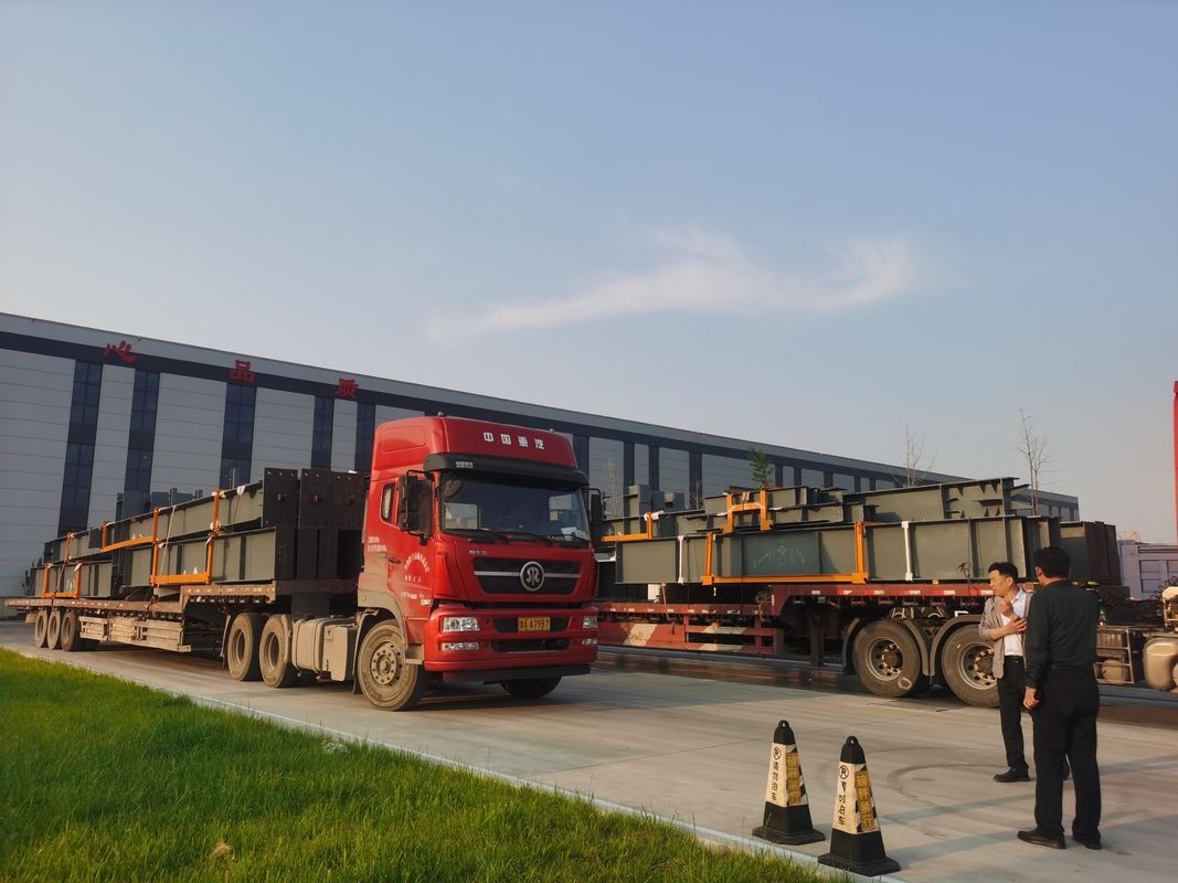 OEM Farmasi Logistik Bangunan logam prefabrikasi Bagian H Portal Frame Bangunan Struktur baja